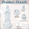 Wonderjune Our Lady of Lourdes Statue Figurine 8'' Bright Ivory
