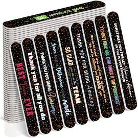 Lanties 50 Pack Employee Staff Appreciation Gifts Bulk Team Black Nail Files Emery Boards Thank You Gifts for Employee Coworkers Staff Teachers Volunteers Bulk Club Gifts