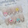 Glitter Flower Handmade Nail Tips - Oval L / 글리터