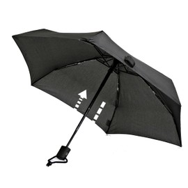 EuroSCHIRM Unisex - Adult Dainty Automatic Umbrella, Black Reflective, One Size