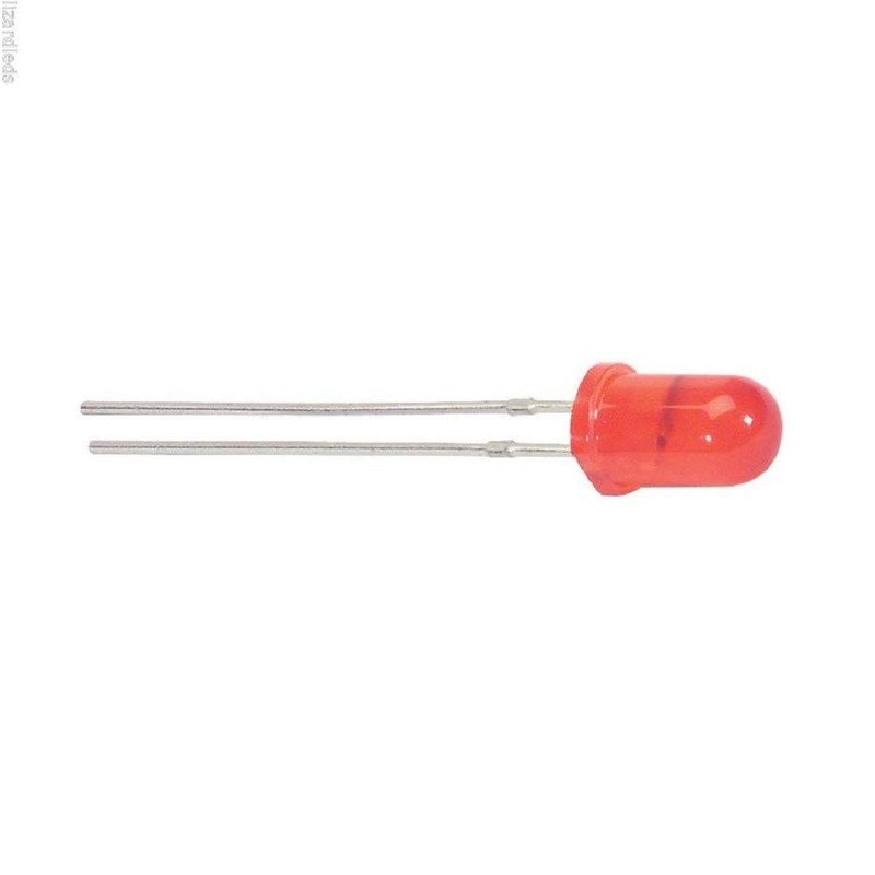 Juried Engineering Red LED 5mm Round Wide Angle Diffused LED