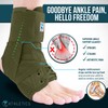 Z ATHLETICS Ankle Brace, Lace Up Adjustable Support – for