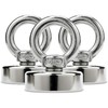 Sensei Pack of 3 Neodymium Eyelet Magnets, Diameter 25 x