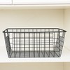 14" Upright Freezer Storage Baskets, Black Wire Storage Bins Large