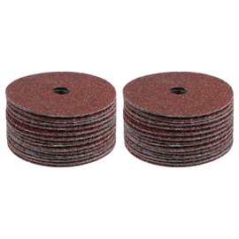 sourcing map 50pcs 24 Grit Aluminum Oxide Resin Fiber Discs 4"x5/8" Metal Sanding Grinding Discs for Angle Grinding Machine Polishing and Grinding Metals, Wood, and Fiberglass