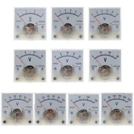 호환 DC 스퀘어 아날로그 볼트 포인터 바늘 패널 미터용 10가지 유형의 전압계 [03 0-3v] Compatible DC Square Analog Volt Meter Pointer Needle Panel Meter for 10 Types of Voltmeter [03 0-3V]