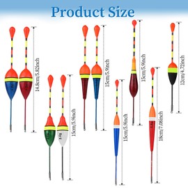 Qaestuan 10 Piece Fishing Floats Set, Bobbers with Fishing Lead Float, Fishing Floats, Fishing Floats, Fishing Floats, Fishing Floats, Trout Swimmer, Fishing Floats Set for a Lake, River, Pond