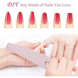 Nail File Set, 13 Pack Nail Files Buffers Nail Brush Professional Nail Files Block 100/180 Grit Double Sided Emery Board Manicure Set for Nail Trimming Grinding Polishing Shining, Random Colors