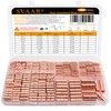 SVAAR 380 PCS 26-6 AWG Non-Insulated Butt Connectors kit Pure