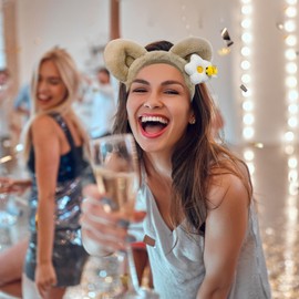 Fashion Headbands For Women - Spa Makeup Headband - Non Slip Cute Bear Ears Hair Accessories For Face Washing Protection Daily Fashion Styling Women Girls Running Hiking Spa Makeup Party