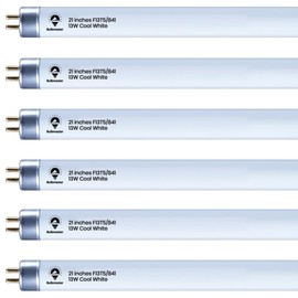 BULBMASTER F13T5/CW Fluorescent Bulbs 21 Inch 13 Watt T5 Fluorescent Light Bulb - 21" Linear T5 4100K - Under The Counter Kitchen Light Bulbs - Cool White - Pack of 6