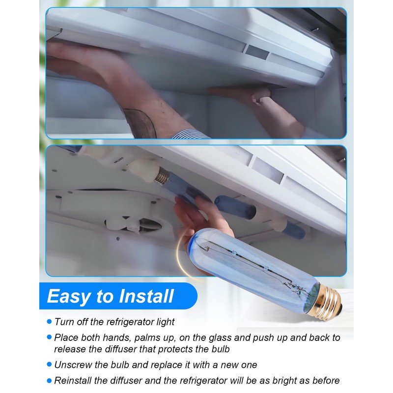 ULXIOM 7006999 Lamp Glass Bulb Fit for Sub-Zero Refrigerator Light