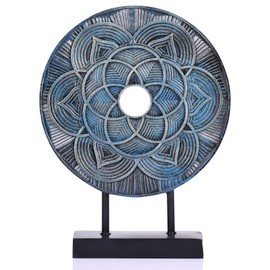 DOVDOV Blue Statue Home Decor, Kitchen Table Centrepiece, Blue Shelf Decor Sculpture. for Cabinet Consoles, Living Room Coffee Tables, Dining Table centres, Entrance Table Decor.