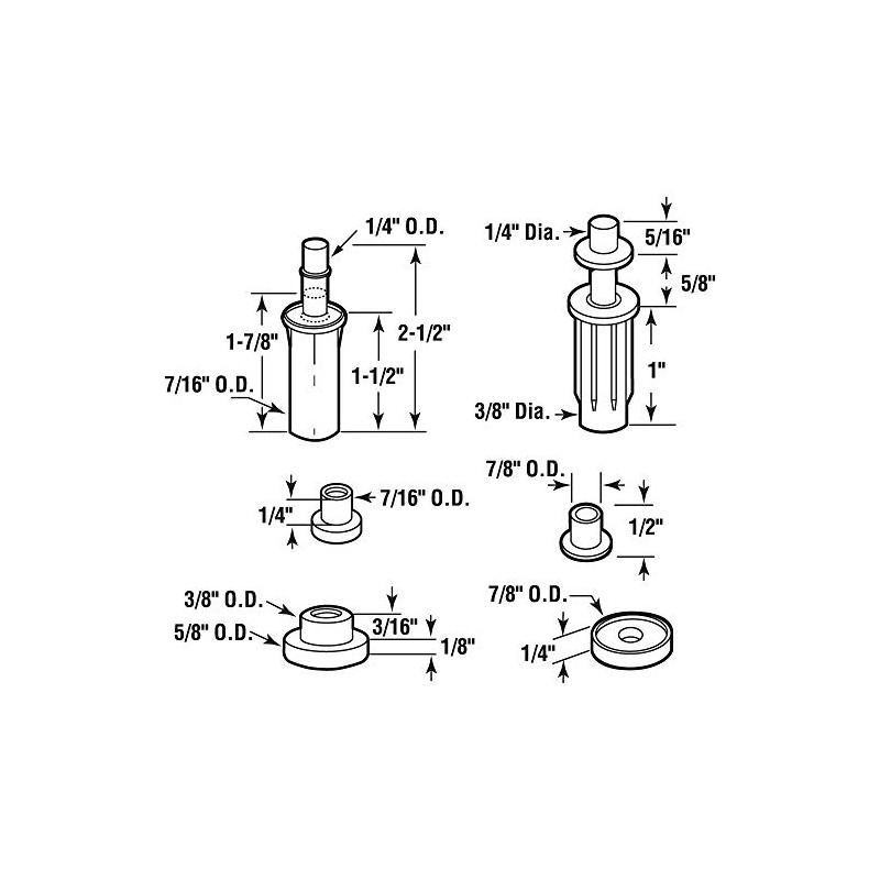 Slide-Co 161907 Bi-Fold Door Guide Kit (Single Pack)