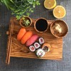 BeldiNest The Olive Wood Sushi Tray and Chopstick Set -