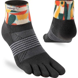 Injinji WOMEN'S TRAIL MIDWEIGHT MINI CREW ARTIST DESIGNED VERNAL M/L, multicoloured
