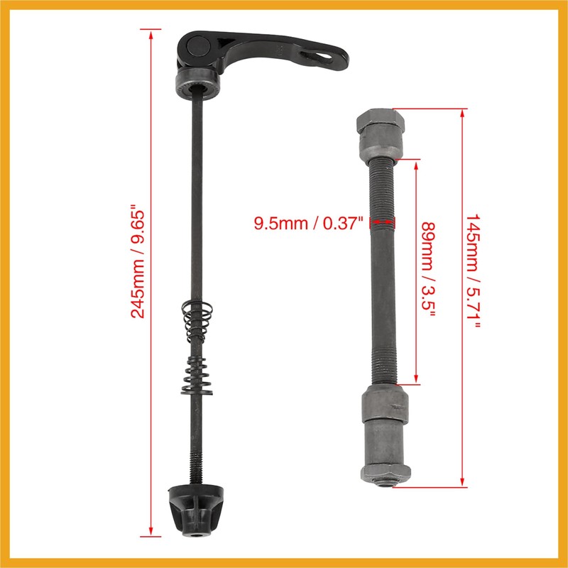 Partuto 1 Set 9.5mm Quick Release Bearing Rear Hollow Axle