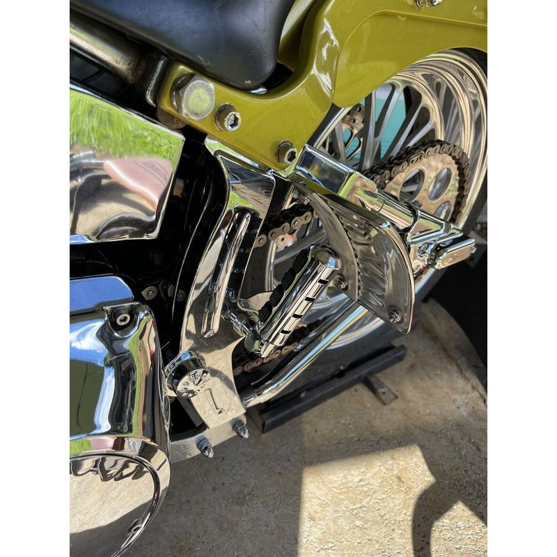 EACCESSORIES EA Curved License Plate Relocation Holder Bracket for Harley-Davidson