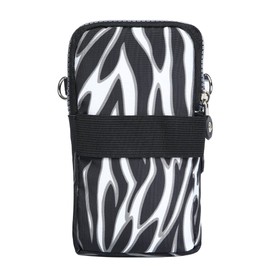 Best World 4 Yu Lightweight Nylon Crossbody Bag Cellphone Wallet for Women Girls Mini Shoulder Purse, Small Bag for Dog Walking with Long Strap(Zebra Pattern)