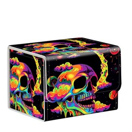 ETLKJVBL for MTG Card Storage Solution - for MTG Card Box and Commander Decks, High Capacity Anime Card Sleeves for Mtg Deck Box, Designed Specifically for Mtg Players(Colorful Skull)