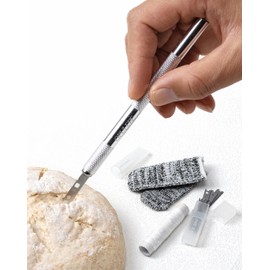 Opulere Bread Lame Sourdough Dough Scoring Tool, 11 Blades, with Cover, Sour Dough Bread Scorer Knife