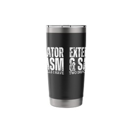 Exterminator and Sarcasm Funny Pest Control Stainless Steel Insulated Tumbler