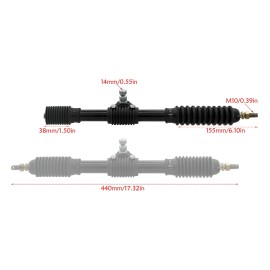 Unbranded ATV Go Kart 4 Stud Front Wheel Hub Steering Spindle Tie Rod Gear Rack Shaft