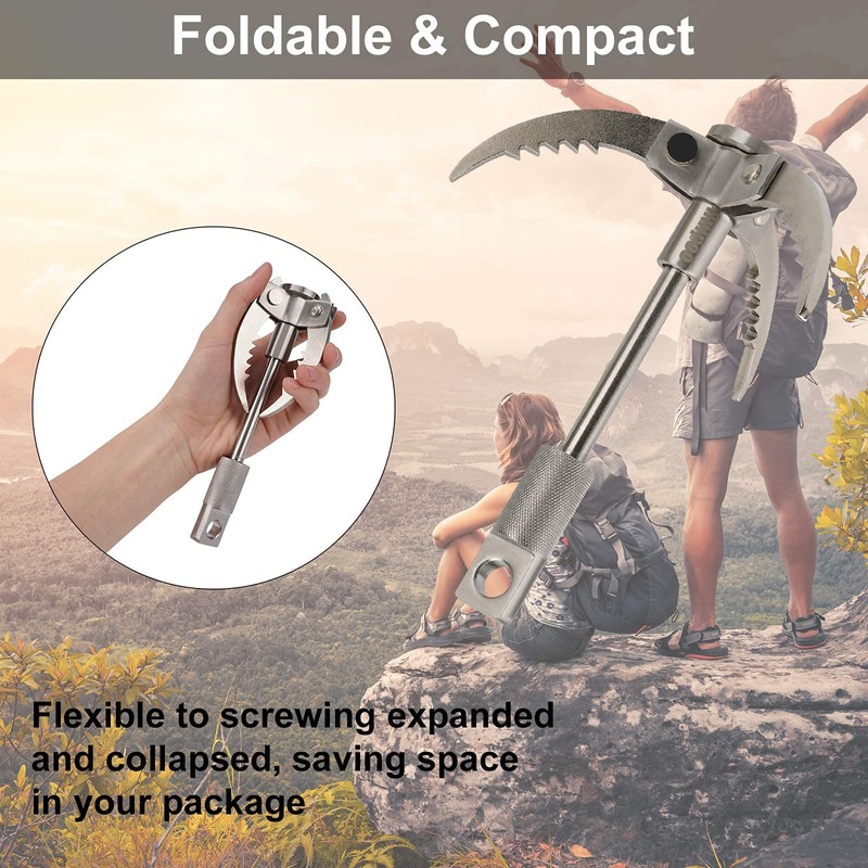 Ruipoo Grappling Hook, Folding Claw Multifunctional Stainless Steel Hook for