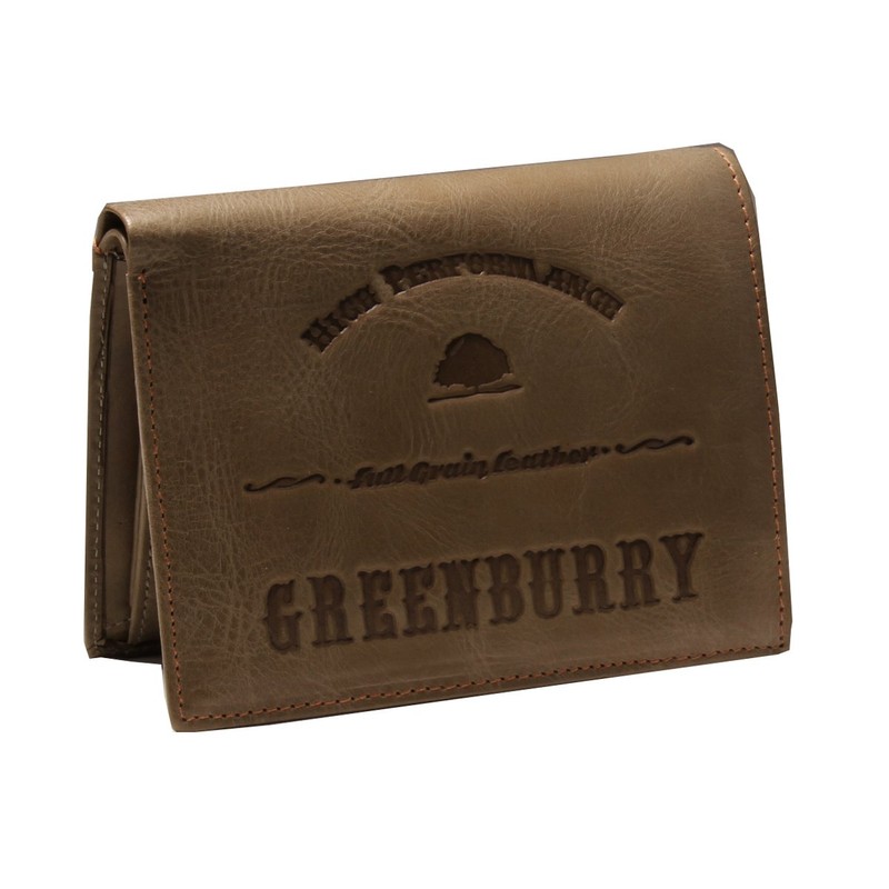 Greenburry Full Grain Vintage Wallet Leather 9,5 cm army green