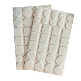 Selbstklebende Filzgleiter Weiß – 60er Pack (16x 28 mm, 20x 20 mm, 24x 25x25 mm) | Antikratz, Schalldämpfend & Bodenschutz für Möbel