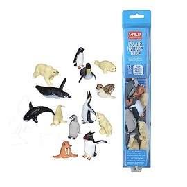 Wild Republic Polar Nature Tube, Arctic Animals, Kids Gifts, Educational Toys, Party Favors, 13-Piece