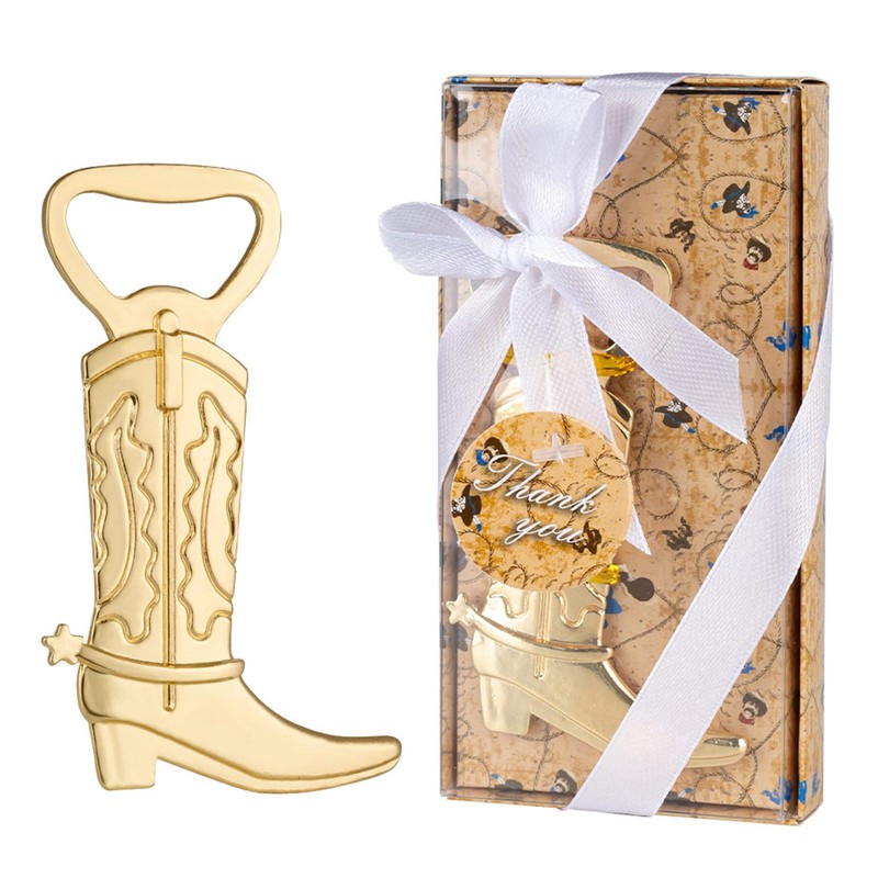 Uezea 12 Pack Cowboy Boot Bottle Opener Wedding Favors with