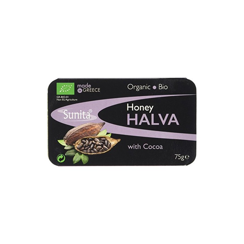Sunita Organic Honey Halva with Cocoa 75 g (Pack of