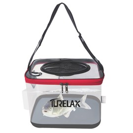TURELAX Buckan Fishing Bucket 11.8 / 15.7 / 17.7 inches (30 / 40 / 45 cm), Transparent, Foldable, Compact, Visible Contents