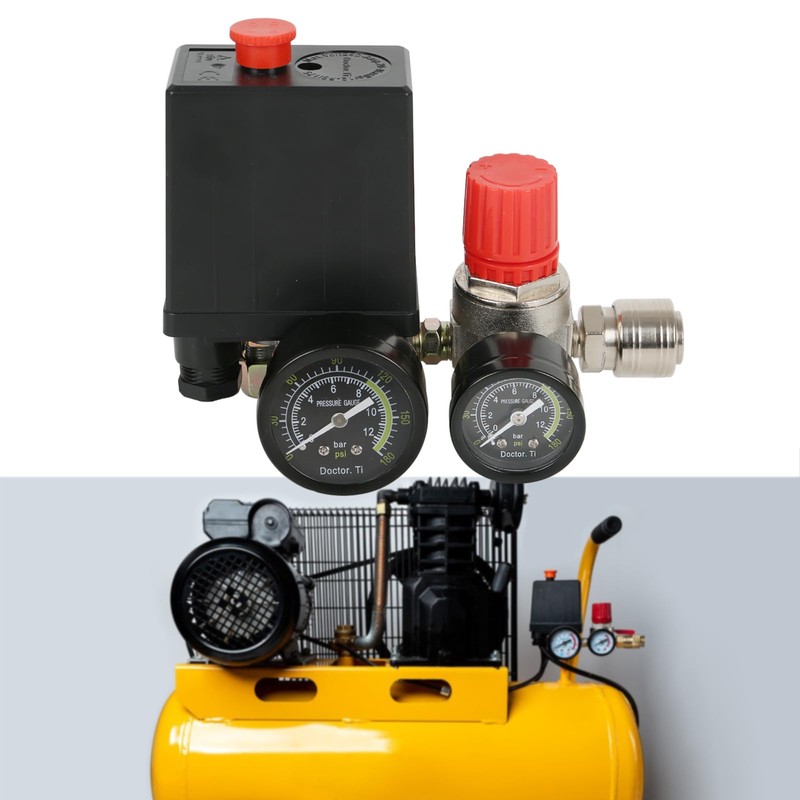 Air Compressor Pressure Switch, 1/4" 220V Safety Valve Control Regulator