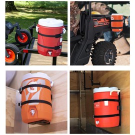 Water Cooler Mount Rack, 5 Gallon Steel Water Cooler Bucket Holder for RV, Truck, Cart, UTV, Mower, Landscape Trailer and Camping.