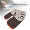 Leather Archery Finger Tab Protect Guard Recurve Bow Protector Shooting