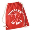 Hippowarehouse Inhaler in Bag Drawstring Cotton School Gym Bag 37cm