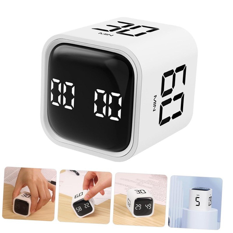 FUNOMOCYA Cube Timer Digital Portable Electronic Timer for Cooking Study