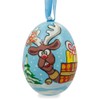 Santa and Reindeer Wooden Christmas Ornament