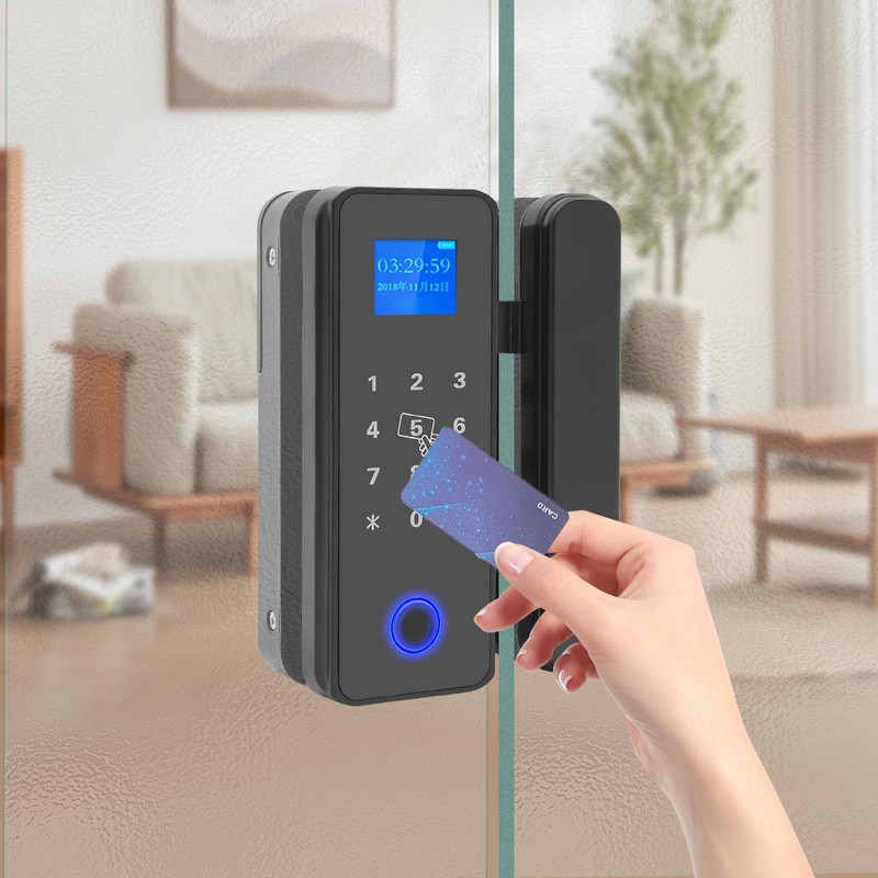 Smart Door Lock,Fingerprint Glass Door Lock,Lock Automatically Smart Lock 4