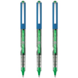 uni-ball Eye Ocean Care UB-157ROP Rollerball Pens - Fine 0.7mm Ballpoint Tip - Writing, Drawing, Art, Crafts and Colouring - Fade and Water Resistant - Pack of 3 Green Ink