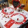 Pack of 50 Red Heart Paper Place Mats Round Paper