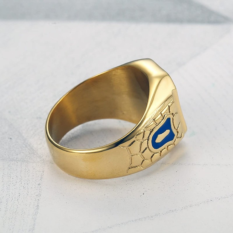 Blue Masonic Freemason Ring, Blue Lodge Masonic Ring for Men,