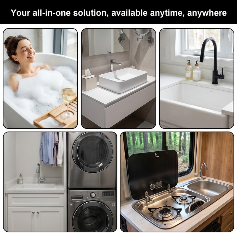Bremorou 2pcs Splash Guard for Bathtub, Shower Splash Water Guard,