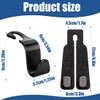 ZEPIQOR Pack of 6 Car Storage Hooks, Car Plastic Hooks