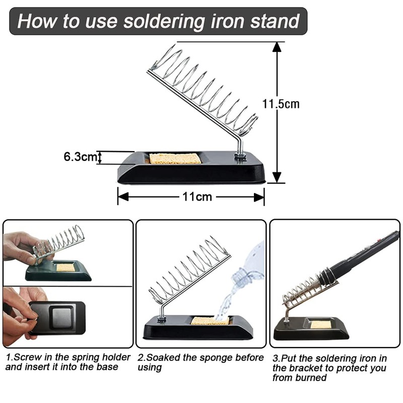 Soldering Iron Kit Electric with Switch 60W Adjustable Temperature200℃ -