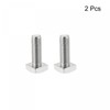 sourcing map Square Head Bolt, 2pcs M8x20mm Fully Thread 304