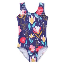 HOZIY - Maillot de gimnasia para niñas y niños pequeños sin mangas para bailar estampado, Una flor azul sin mangas, 2-3T