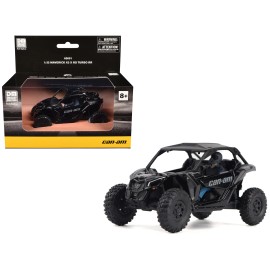 DCD Can-Am Maverick X3 X RS Turbo RR Triple Black 1/32 Scale Diecast Model by BRP Models Featuring Driver Figure